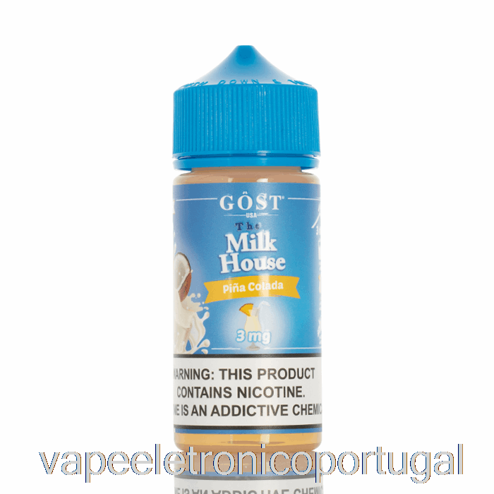 Vape Eletrônico Pina Colada - The Milk House - Gosto Vapor - 100ml 3mg